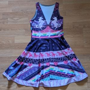 Living Dead Clothing Unicorn Ugly Christmas dress